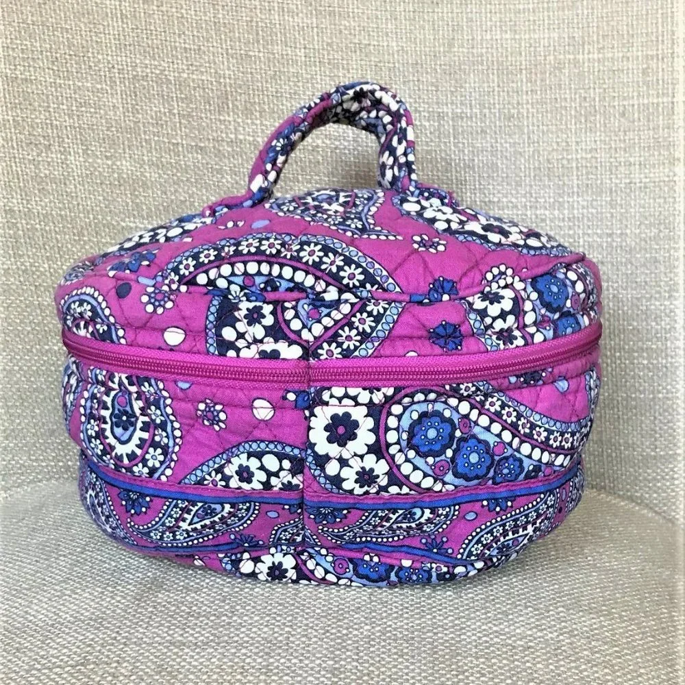 Vera Bradley Boysenberry Travel Cosmetic / Makeup Case
